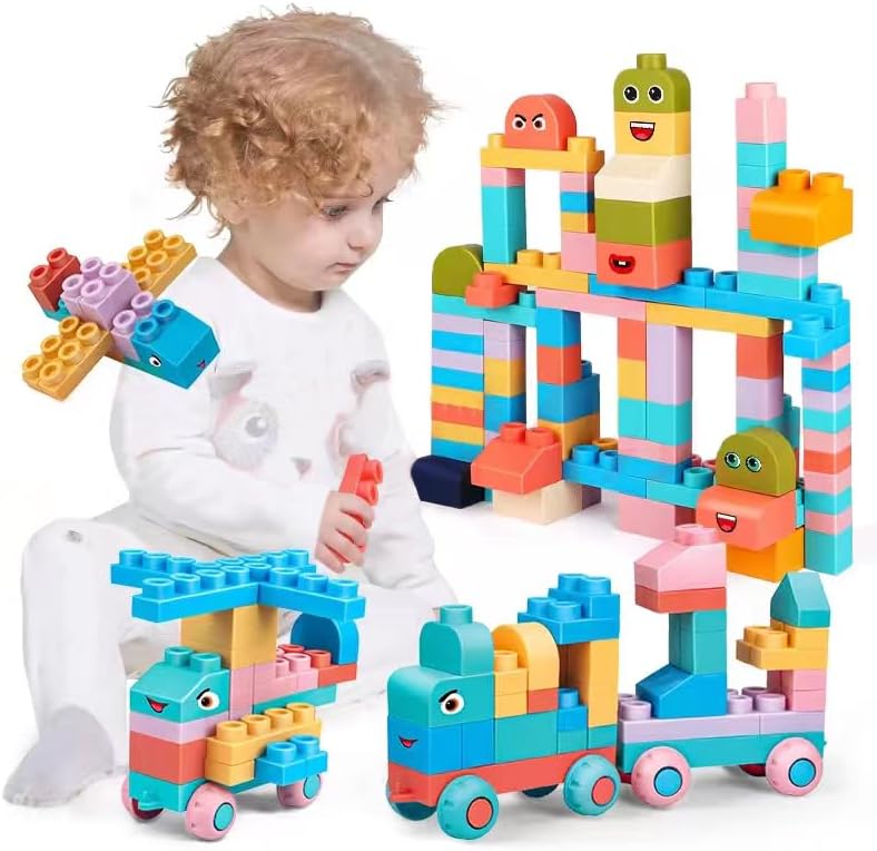 Soft Block Sets for Toddlers - 101 Piece Educational Toy