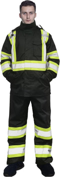 sesafety Hi Vis Rain Jacket and Rain Suit for Men - Waterproof, High
