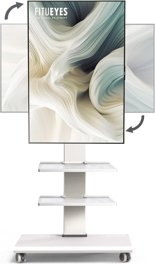 FITUEYES Rolling TV Stand for 32-75 Inch TVs on Wheels