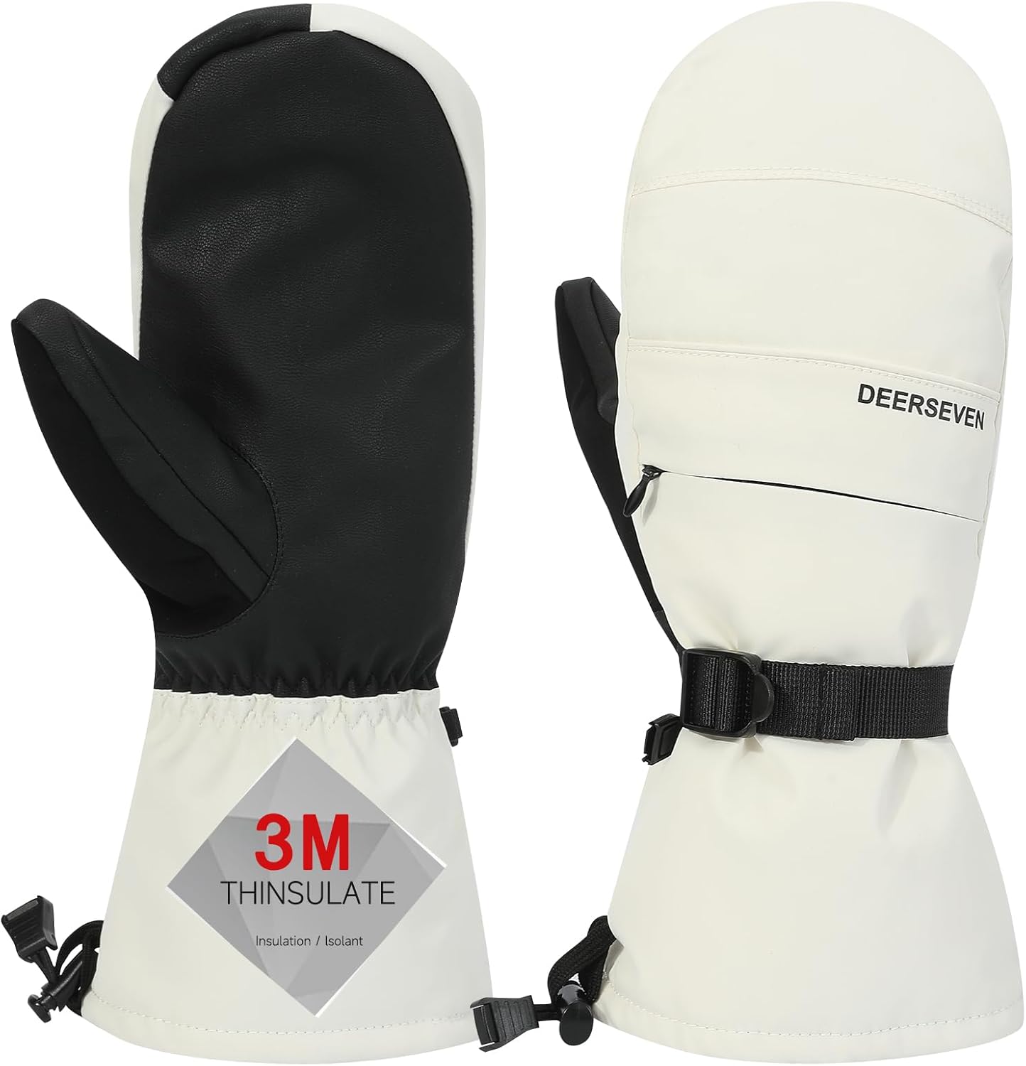 Winter Ski Mittens for Men & Women - Warm, Waterproof, Windproof