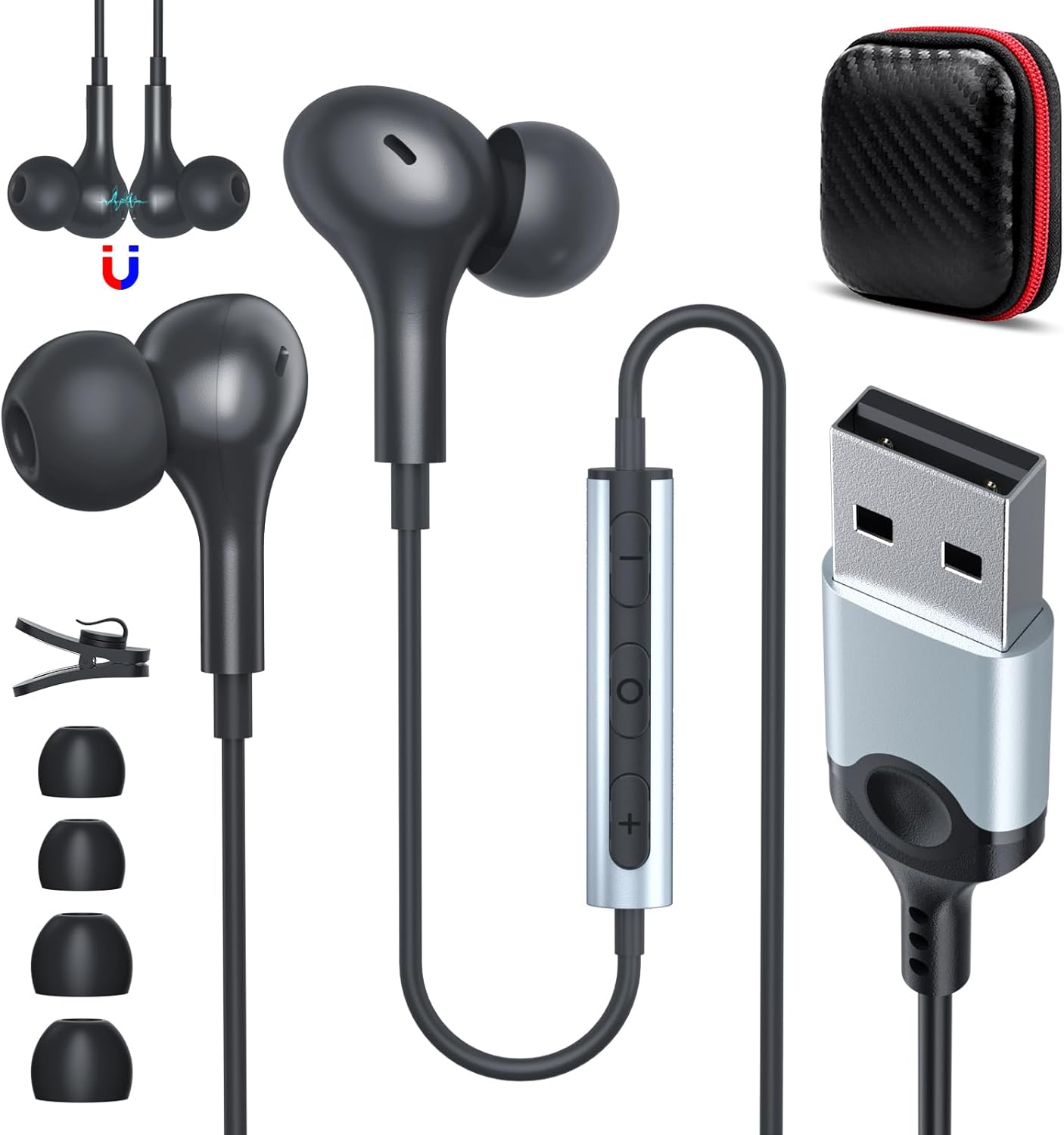 Noise-Canceling USB Headset for Clear Calls