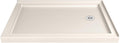 DreamLine SlimLine 36 in D x 60 in W Double Threshold Shower Base
