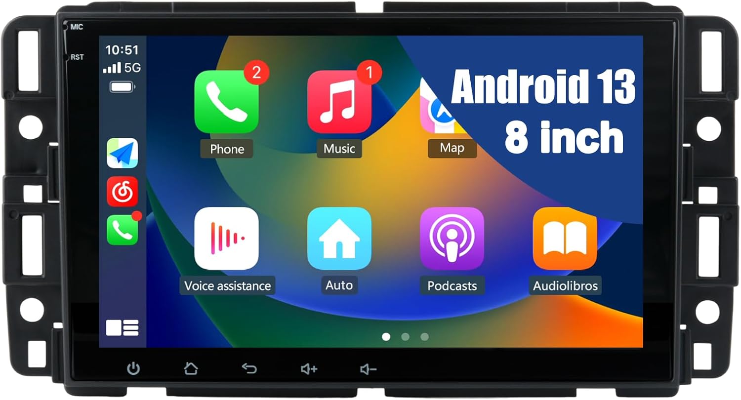 Android 13 Car Radio for GMC Sierra Yukon with 8 Inch Screen