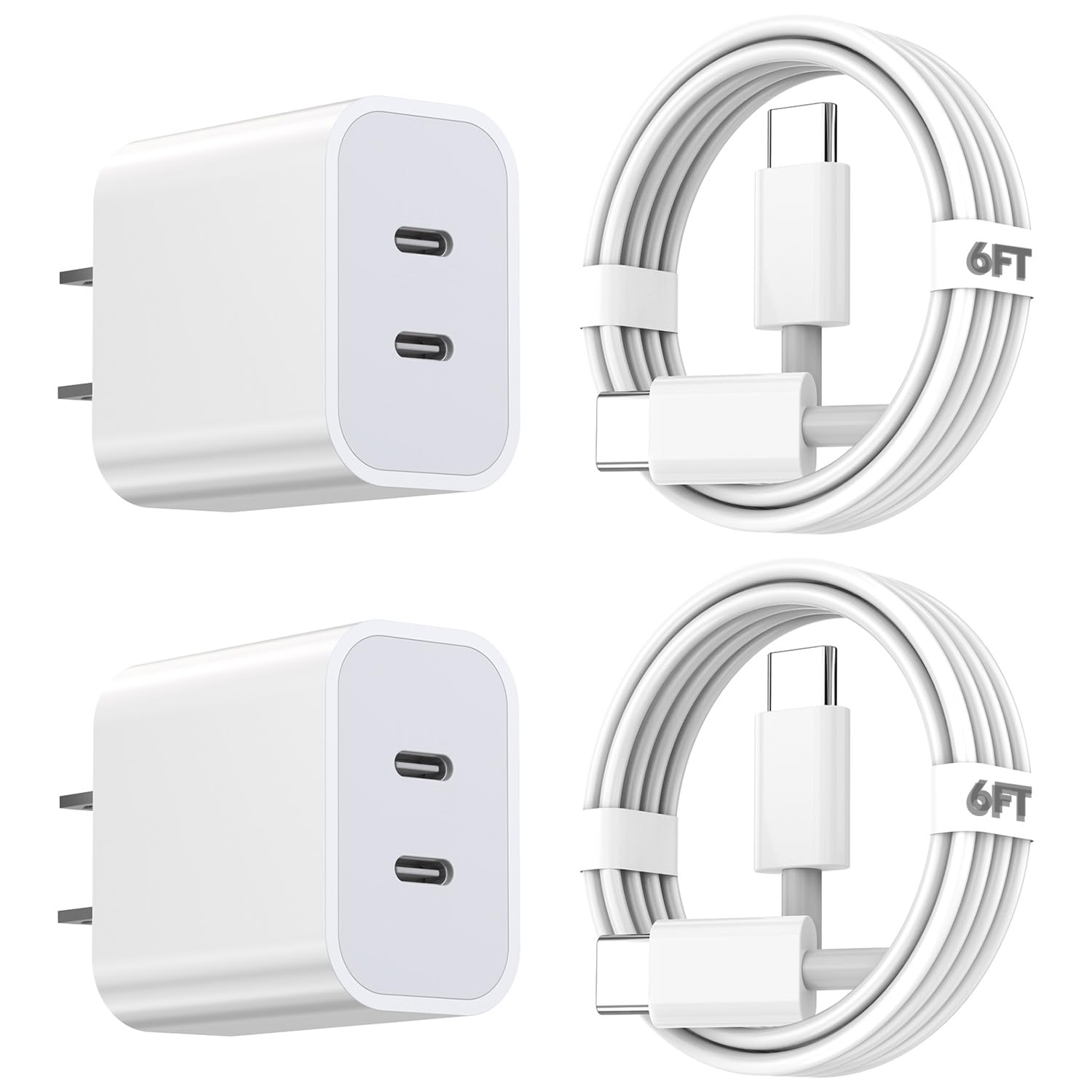 Fast Charge Duo: iPhone 15 USB C Charger Set