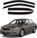 Tape-On Window Visors 4-Piece for 2003-2007 Honda Accord - Smoke Shade