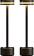PUSU Cordless Table Lamp Set of 2 - Portable LED Touch Lamps for Home