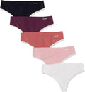 Calvin Klein Womens Invisibles Seamless Thong Panties 5 Pack - Barely