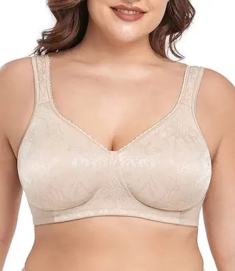 Wirarpa Women's Wireless Full Coverage Plus Size Comfort Bra