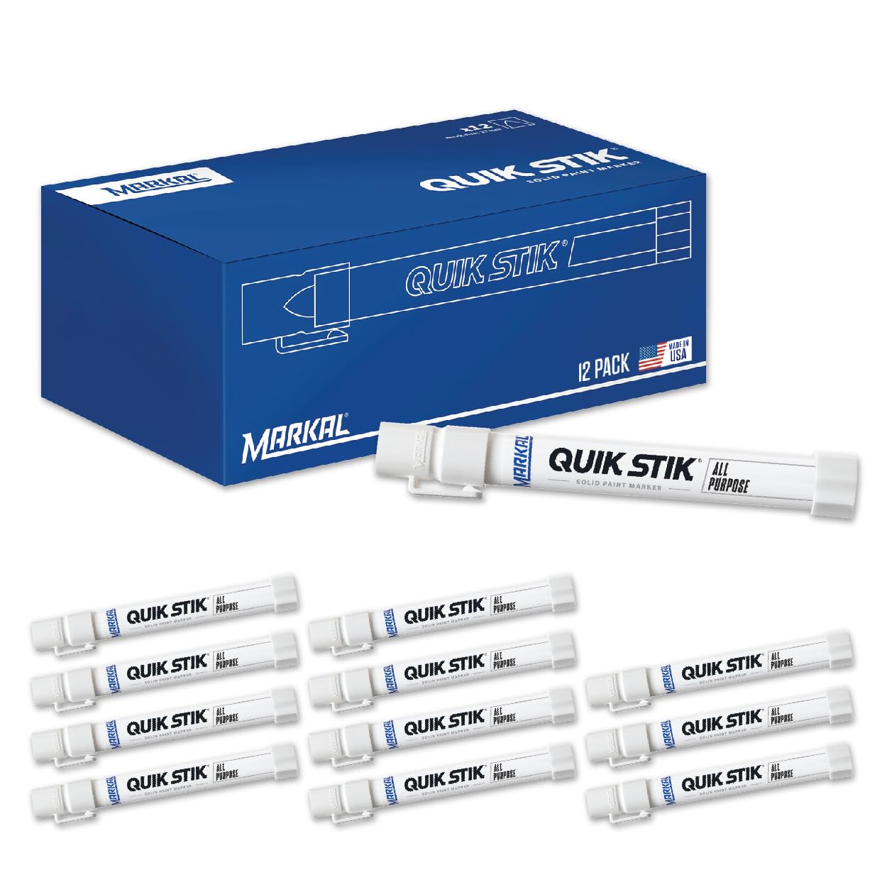 Markal Quik Stik Twist Long-Lasting Solid Paint Marker Pack