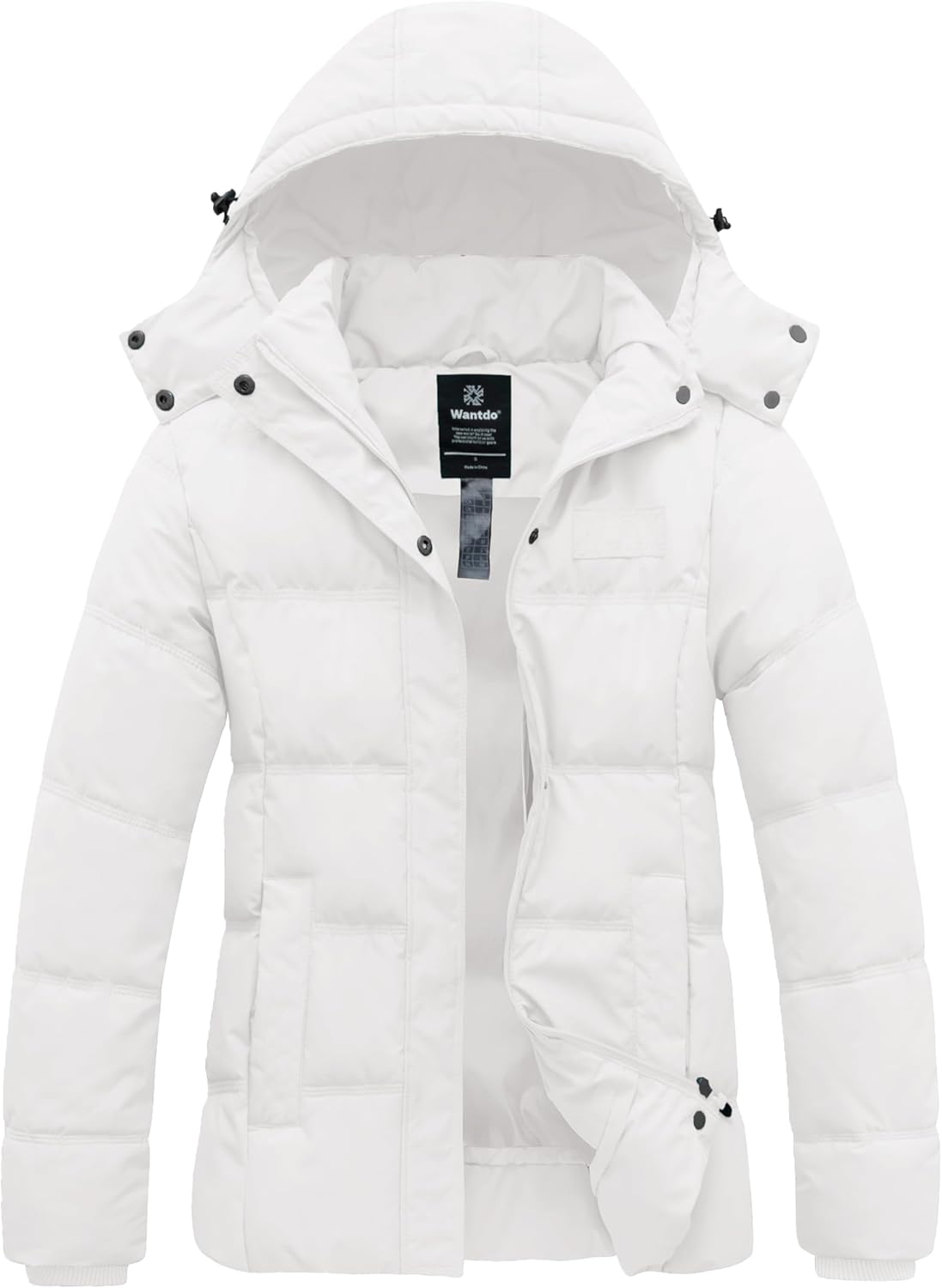 Wantdo Women's Hooded Warm Winter Coat Quilted Puffer Jacket