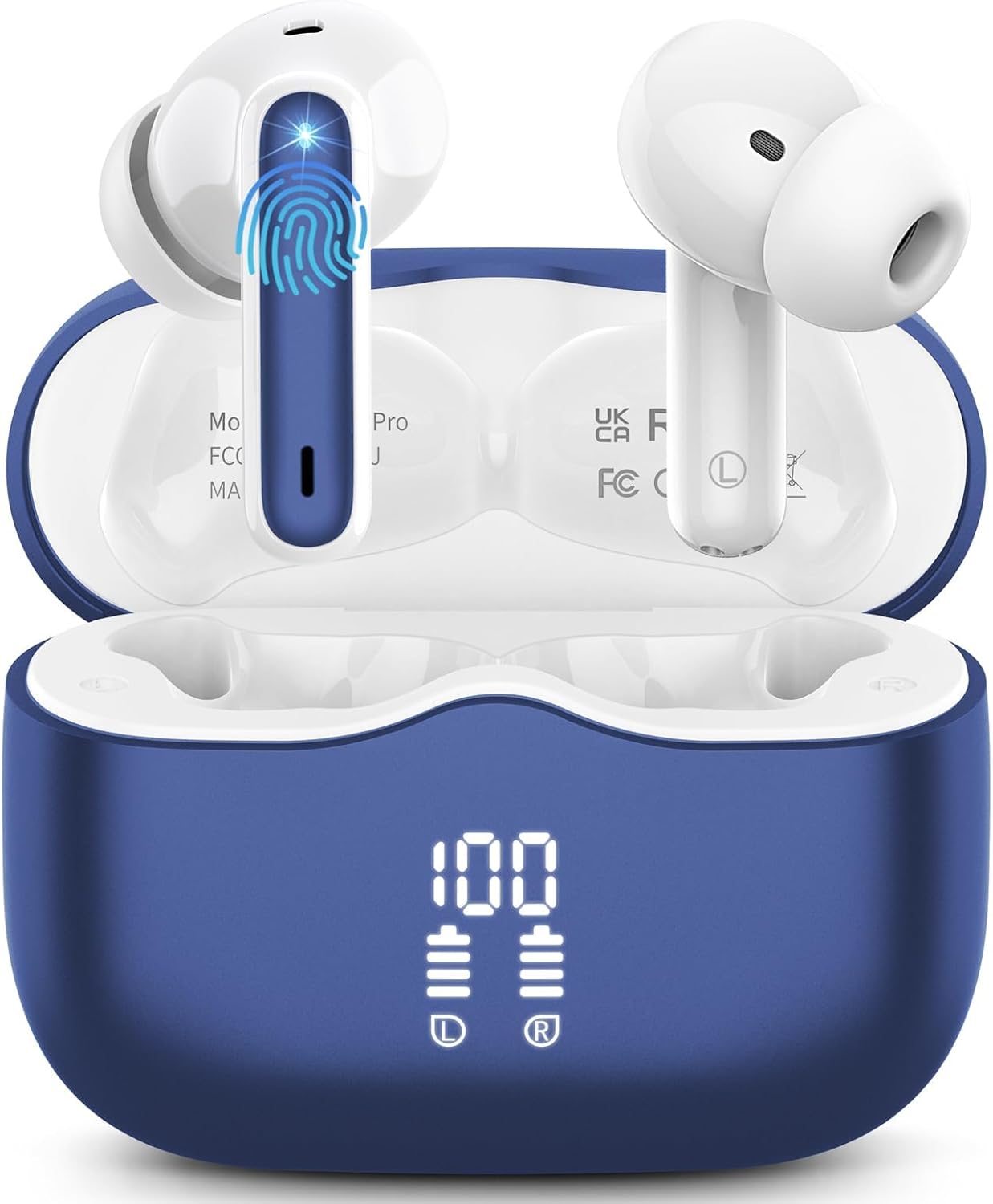 HiFi Stereo Wireless Earbuds, 40H Battery, IP7 Waterproof