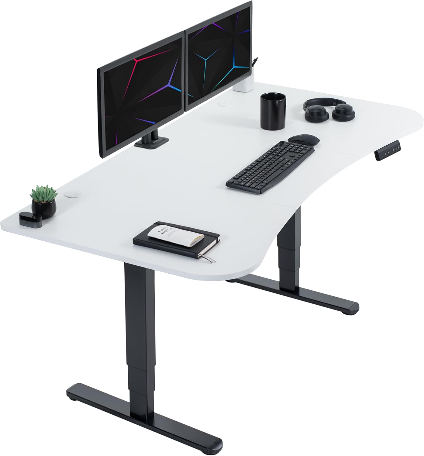 VIVO Electric Dual Motor Standing Desk with Memory Height Adjustment