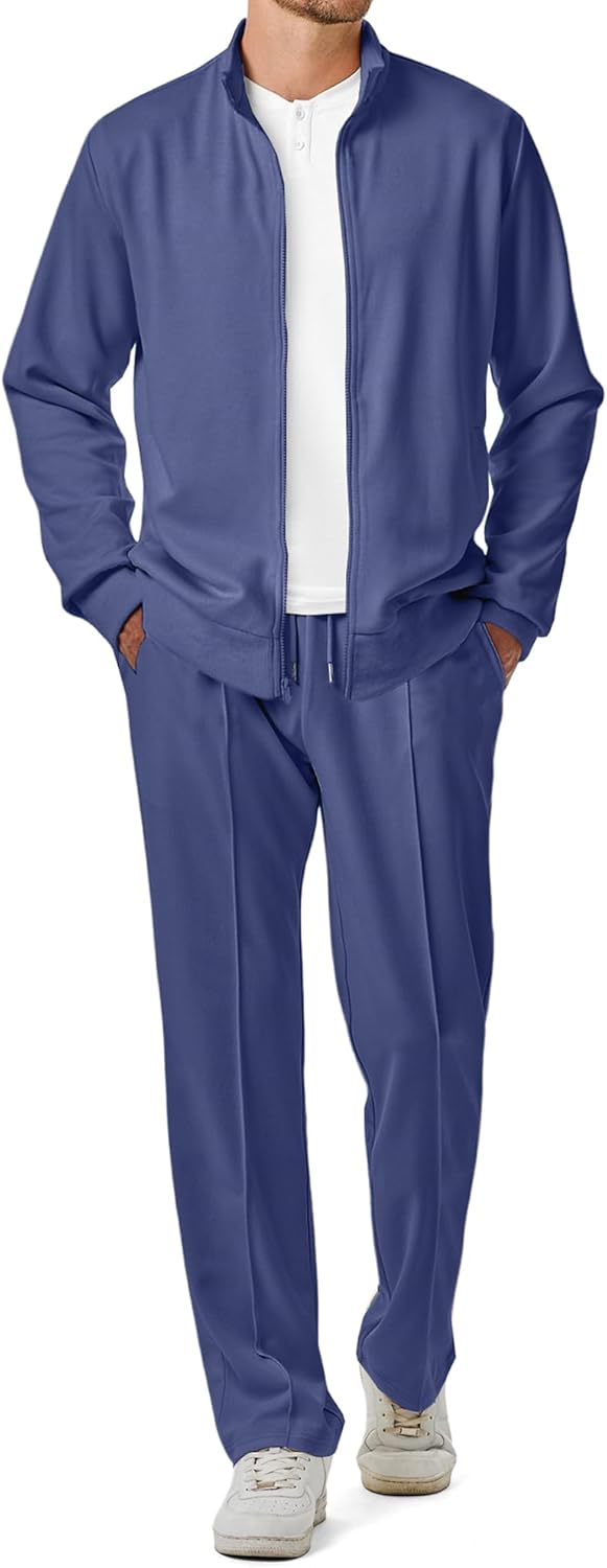 JMIERR Men's Sweatsuit Tracksuit Set for Casual Jogging Style