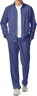 Men's Sweatsuit Tracksuit 2-Piece Set Full Zip Jogger Outfit - Casual