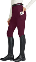 Willit Women's Horse Riding Pants Knee-Patch Equestrian Breeches retro