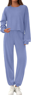 PRETTYGARDEN Women's Two Piece Lounge Set - Soft Fall Sweatshirt Set