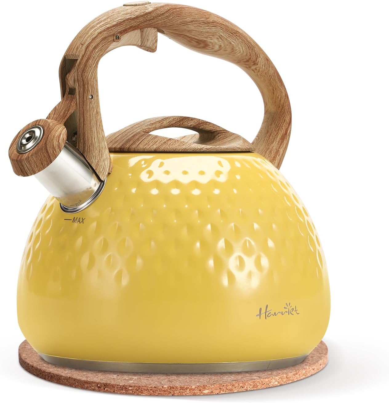 Harriet Tea Kettle 2.5QT Whistling Stovetop Kettle in Yellow