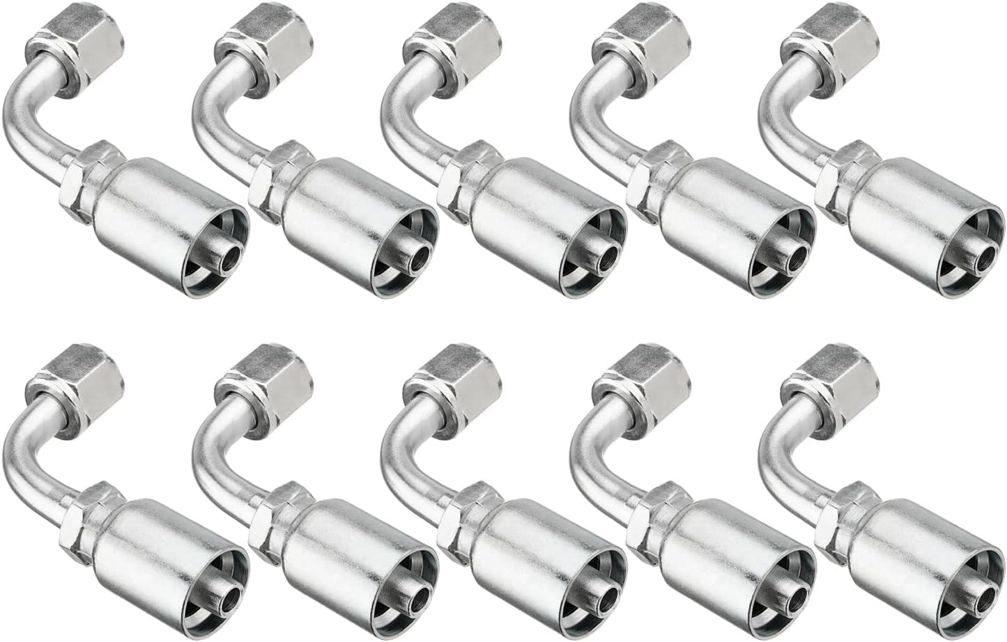 10 PCS 90 Hydraulic Hose Fittings for 3/8 in Hose Connections