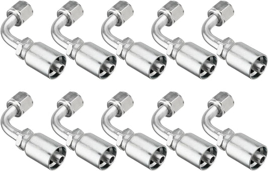 10 PCS 90 Hydraulic Hose Fittings for 3/8 in Hose Connections
