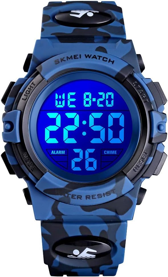 Dayllon Kids Digital Watch - 50M Waterproof, Alarm, Stopwatch - Ages 3-15