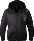 Boys Fleece Hoodie Sherpa Lined Zip-Up Sweatshirt - Warm, Lightweight