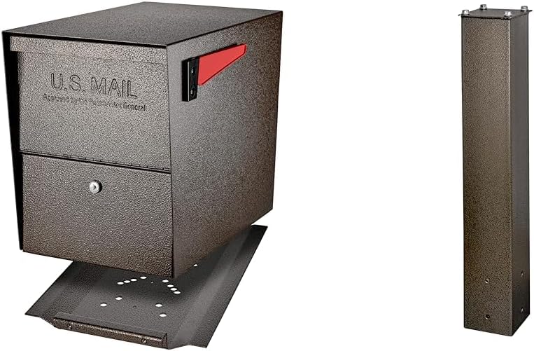 Mail Boss Security Mailbox with Locking Package Bin and Post
