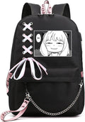 ISaikoy Anime Anya Forger Backpack - USB Port Daypack for School