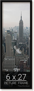 wallsthatspeak 6x27 Black Picture Frame for Posters and Puzzles
