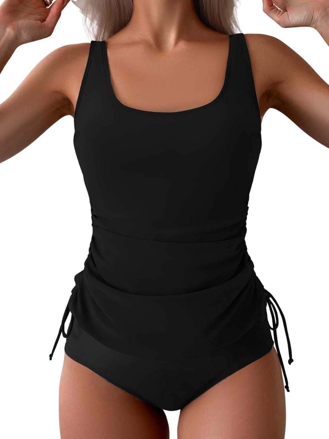 Ruched Tummy Control Tankini Swimsuit for Women - Stylish Fit