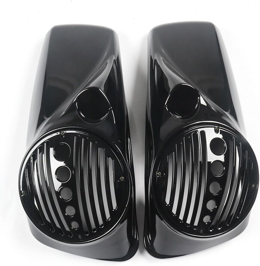 STLPRO Vivid Black 8 Speaker Lids for Harley Touring Models