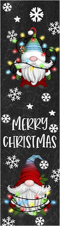 Christmas Lights Gnomes Christmas Sign - 24 in Vertical Wooden Decor