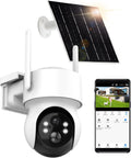 4MP Wireless Solar Security Camera Outdoor - 2K PTZ Floodlight Camera