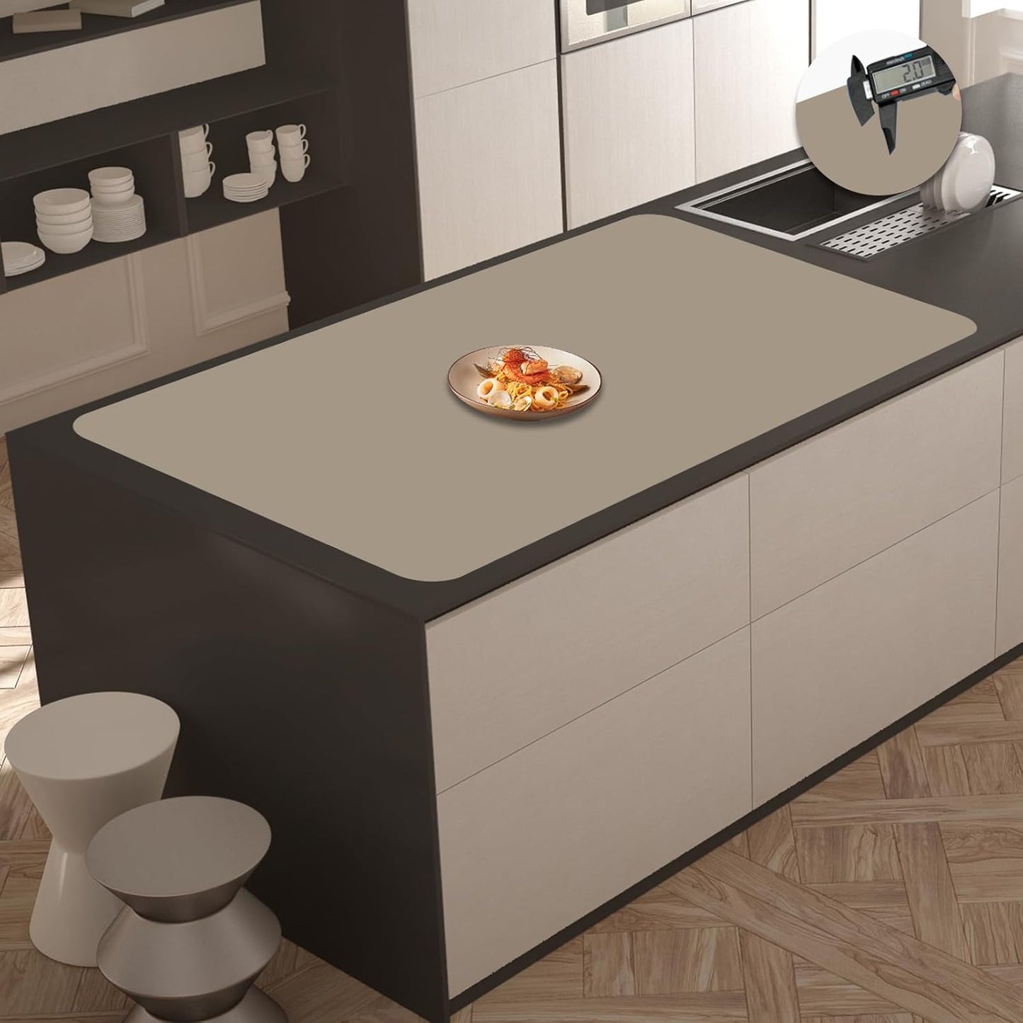 2MM Extra Thick Silicone Mats for Kitchen Counter Protection