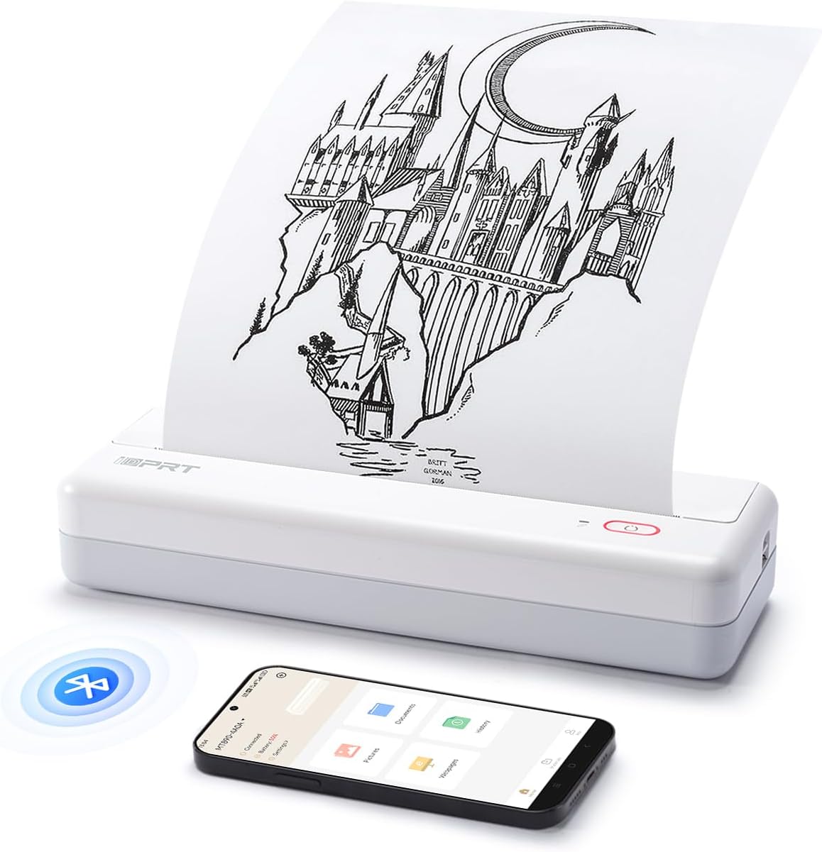iDPRT MT890 Wireless Printer - Print Anywhere on Inkless Thermal Paper!