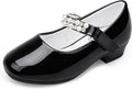 Stelle Girls Dress Shoes White Flower Girl Shoe Mary Jane Low Heels