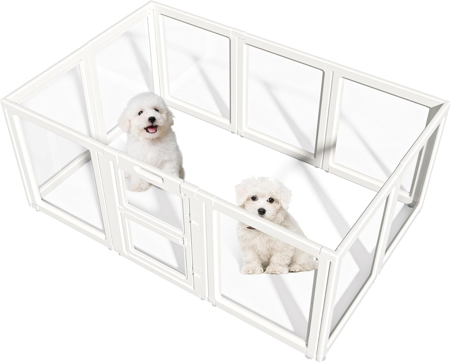 Clear Acrylic Dog Playpen Indoor for Puppies and Small Pets