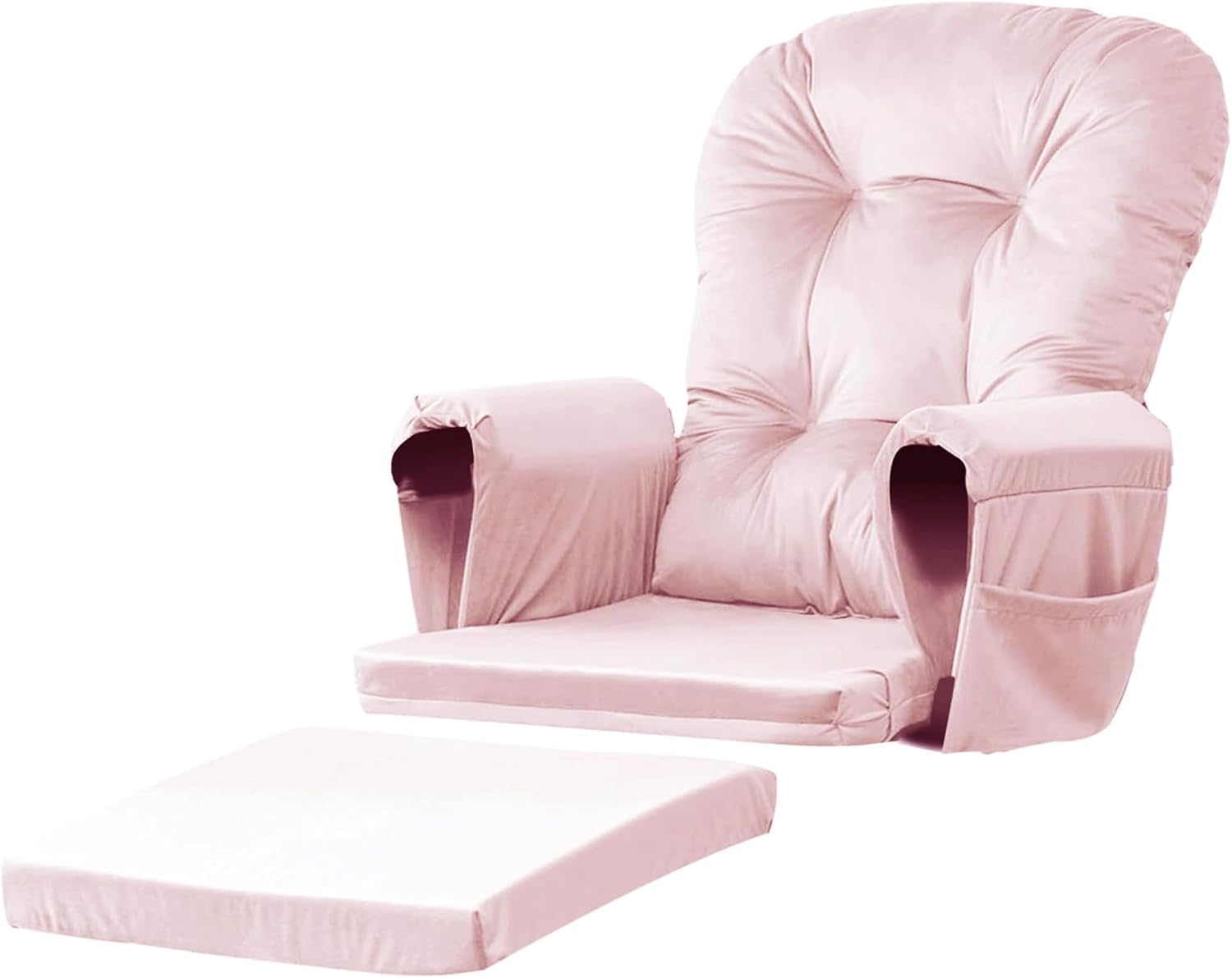 Lucky Monet Glider Rocker Replacement Cushions Set - Pink Velvet