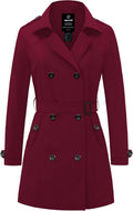 wantdo Women's Waterproof Trench Coat - Classic Belted Raincoat