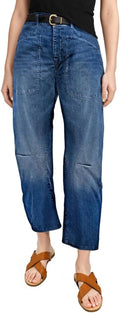 EVALESS Womens Baggy Barrel Jeans High Waisted Wide Leg (Style VTZP)