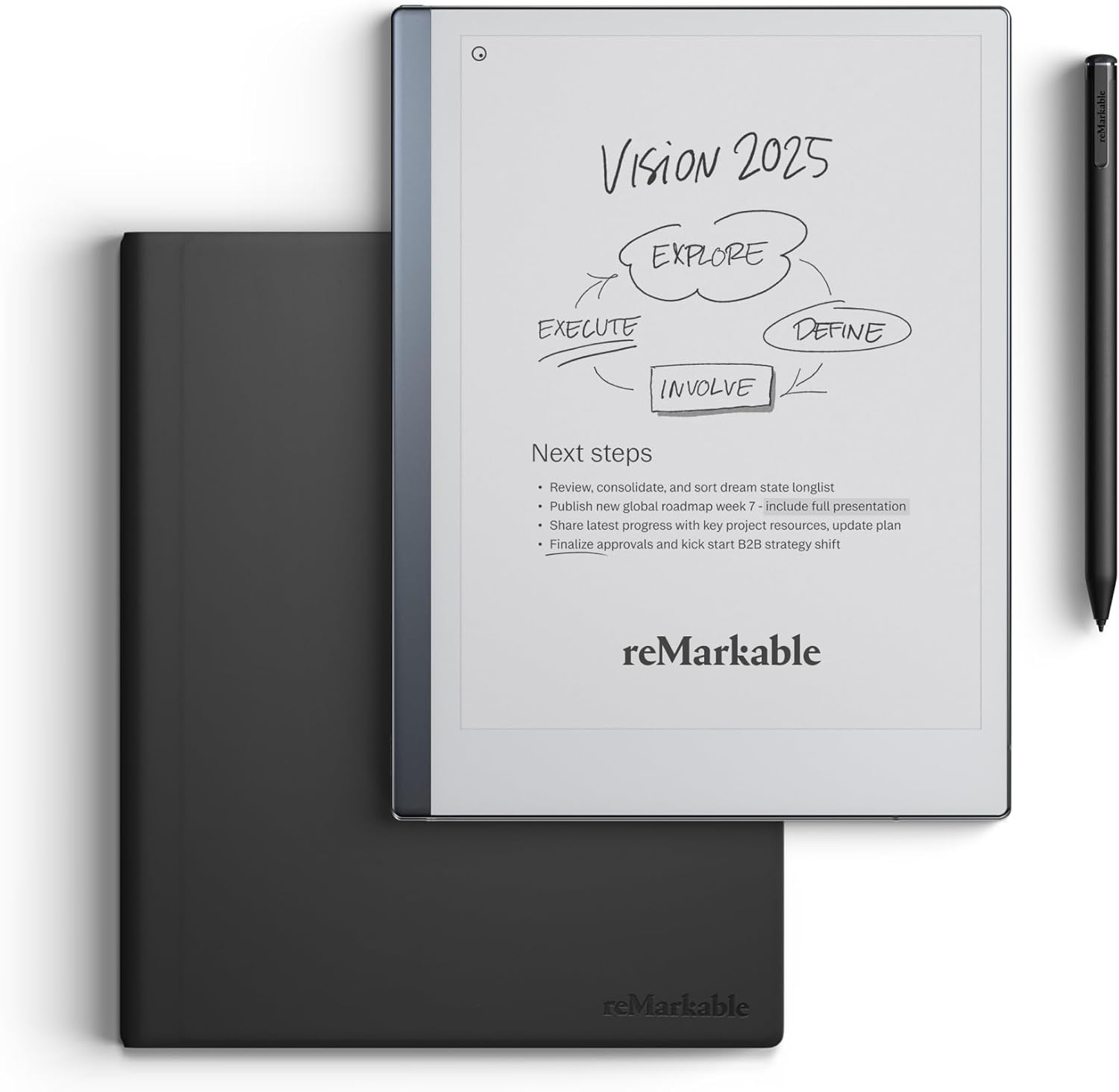 reMarkable 2 Paper Tablet Essentials Bundle with Leather Folio
