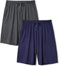 DAVID ARCHY Mens Pajama Shorts Bamboo Rayon Sleep Shorts - Soft Men's