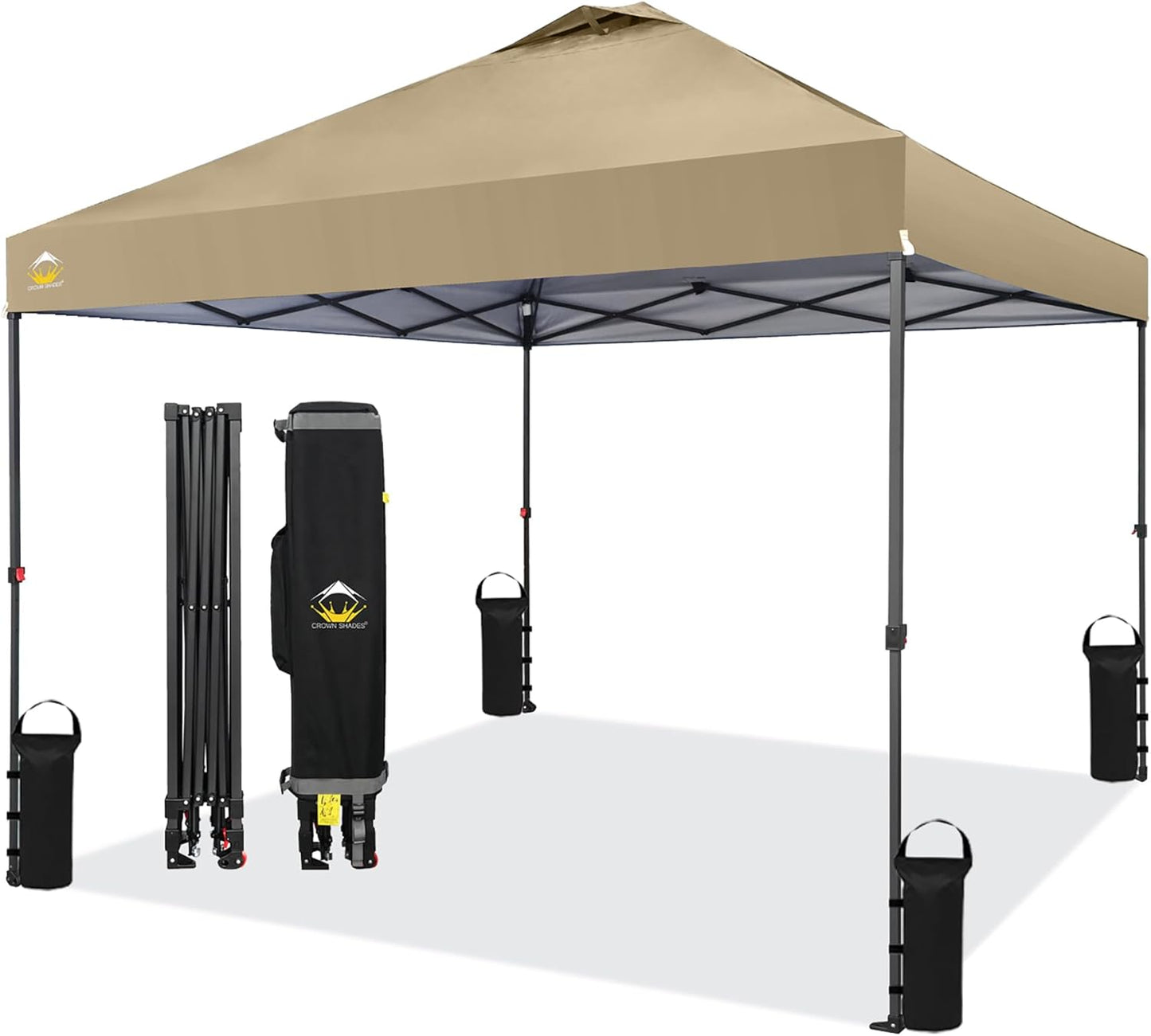 Easy Setup Beach Tent - CROWN SHADES 10x10 Canopy