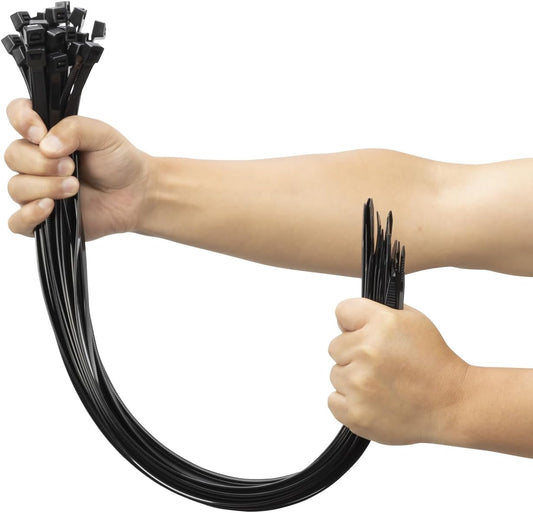 XINGO 24 Heavy Duty Zip Ties: 200LBS Strength, 100 PCS