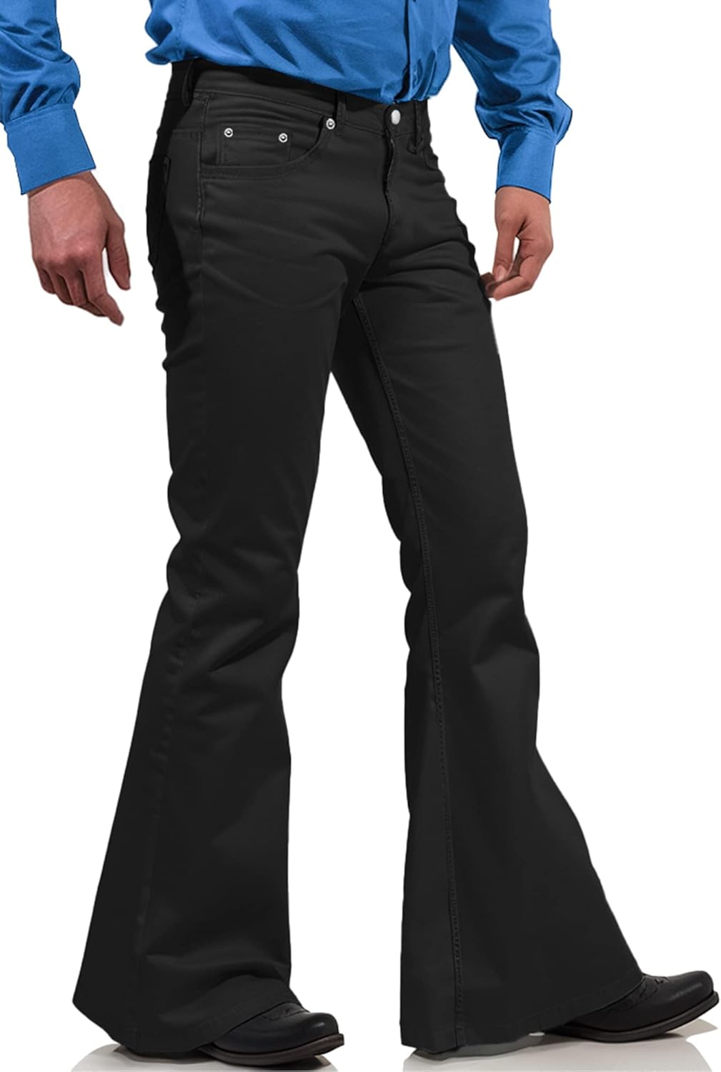 70s Disco Pants for Men - Stylish Bell Bottom Denim Jeans