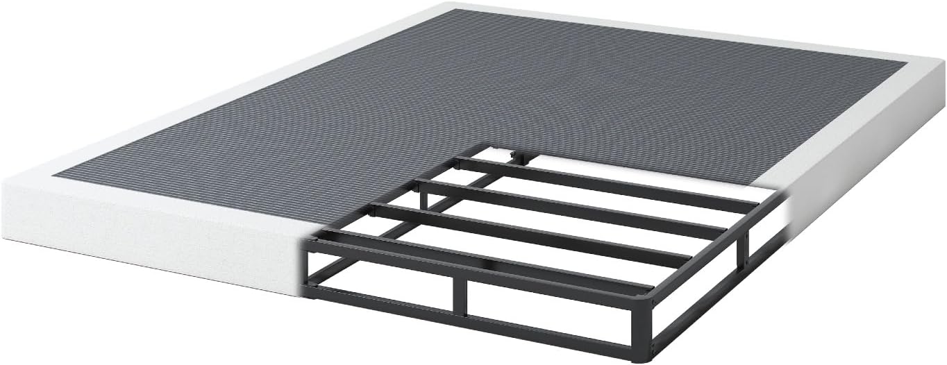 Box Spring for King Bed with Strong Metal Frame and Easy Assembly