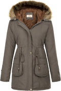 GRACE KARIN Women's Winter Fleece Parka Coat - Warm Thicken Anorak