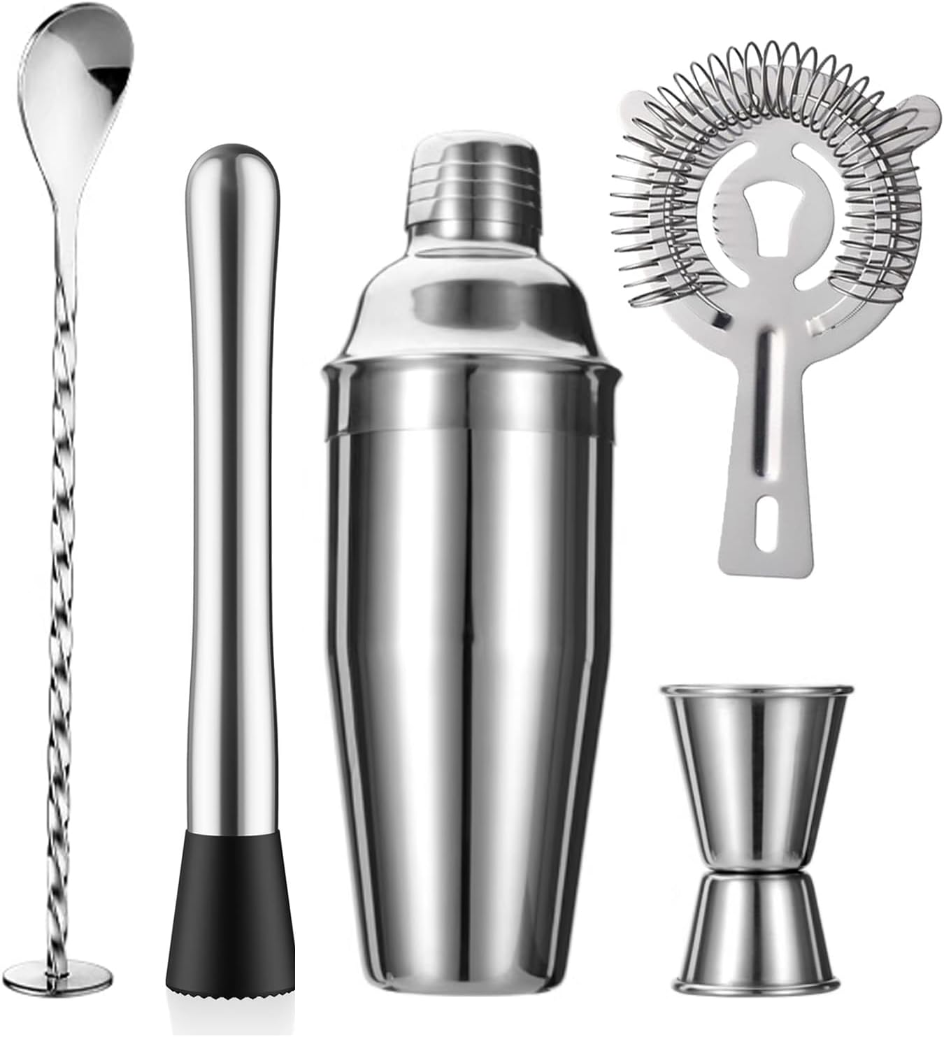 Stainless Steel Cocktail Bartender Set - Mix Like a Pro!