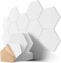 Hexagon Acoustic Panels 18 Pack - High Density Sound Absorbing Tiles