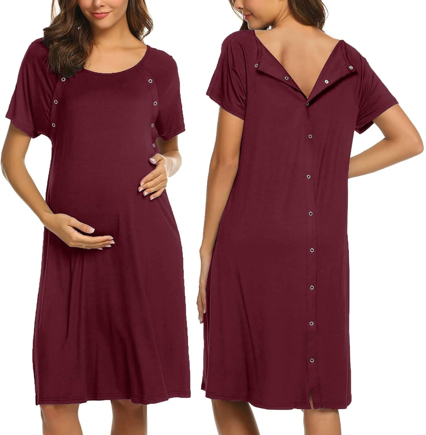Ekouaer Womens Nursing Nightdress for Labor and Delivery