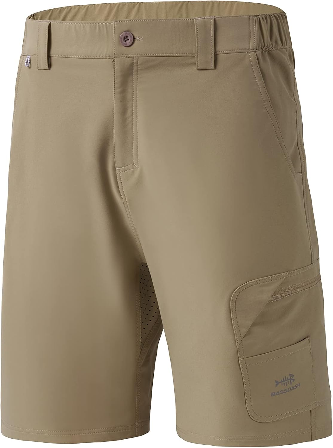 BASSDASH 10.5 Mens Fishing Cargo Shorts Quick Dry UPF 50